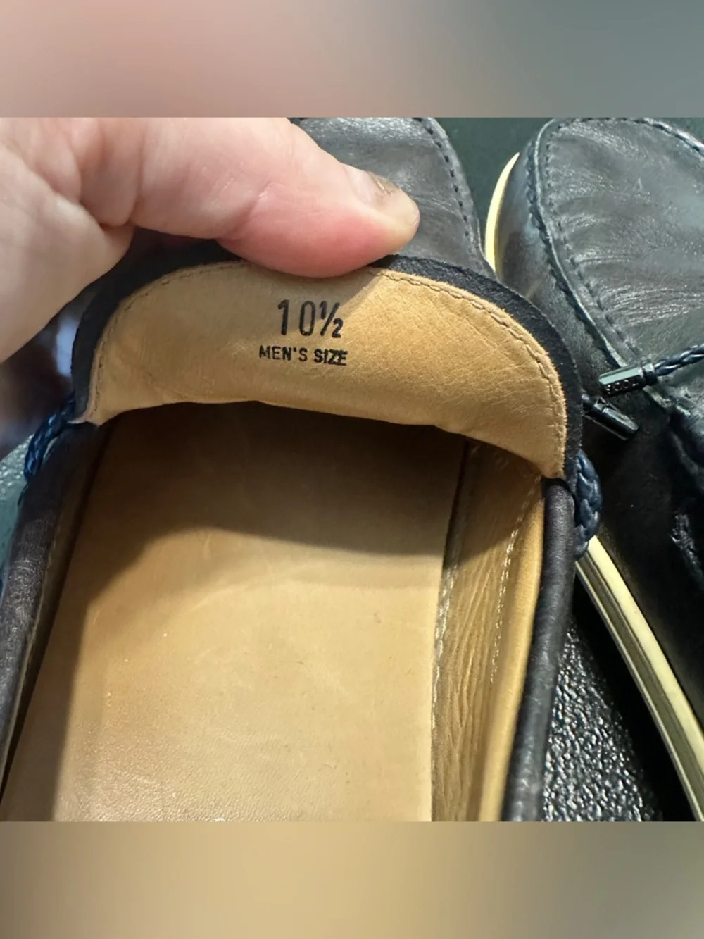 Tod’s Men’s Navy Leather Boat Driving Loafer Shoe size 10.5